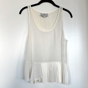 Cream Madison Marcus silk tank top